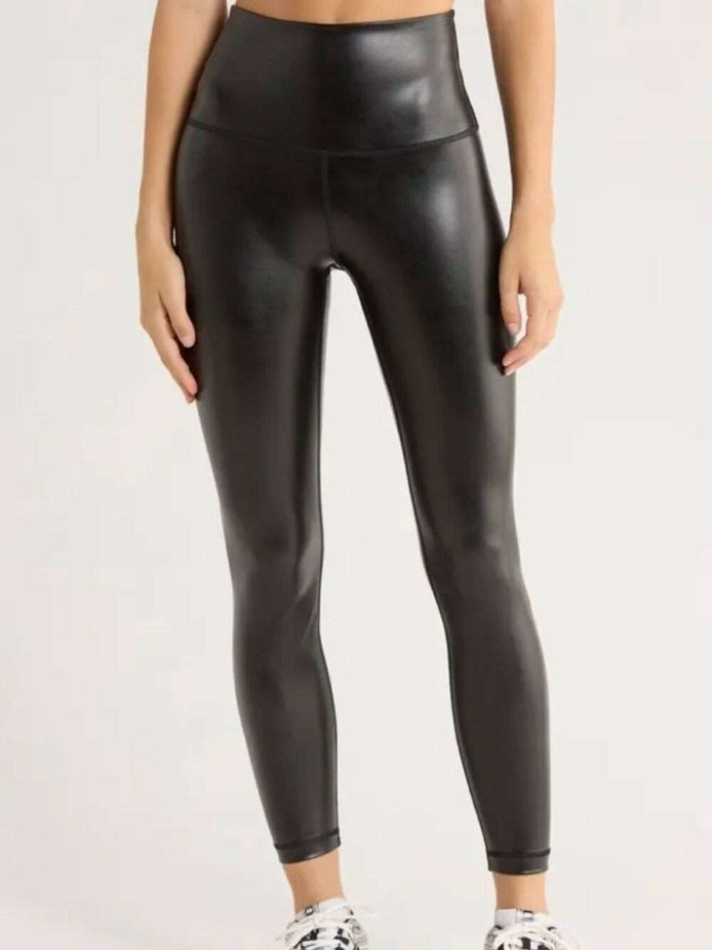 90 Degree Black Faux Leather Skinny Stretch Leggings S
